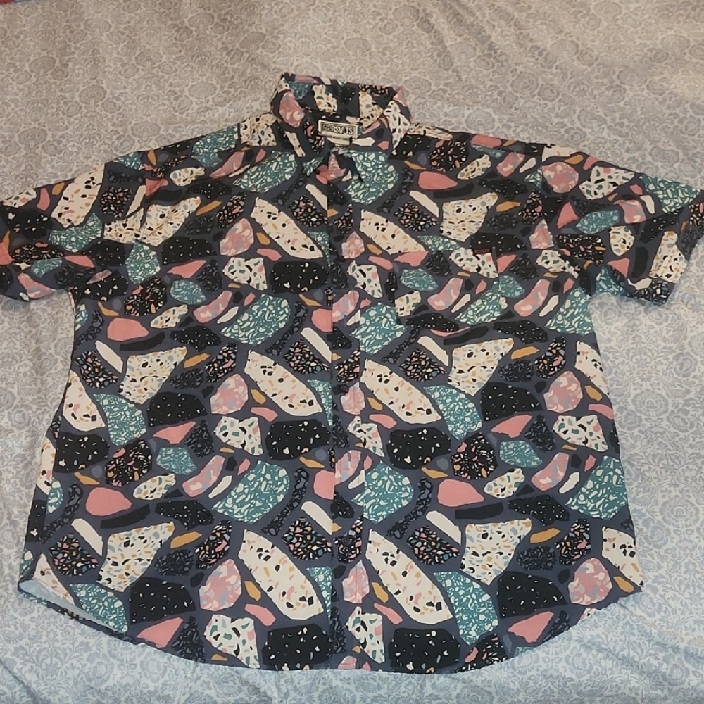 RSVLTS Colorful Patterned Button-Up Shirt